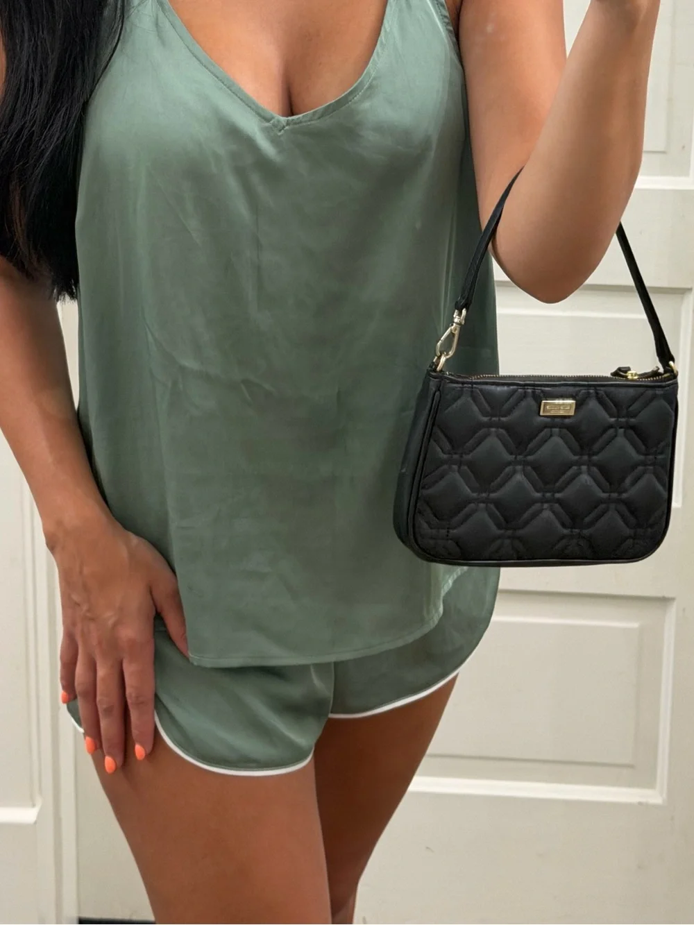 Kate Spade Astor Court Linet Quilted Leather Mini Shoulder Bag Black
